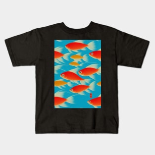 Fish pattern, a perfect gift for Anglers, Fisherman or any Nature Lover #2 Kids T-Shirt